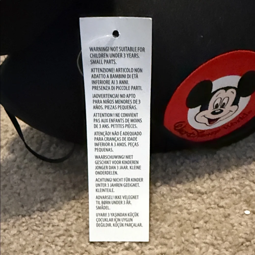 Disney Mickey Mouse Ears Hat - Black and Red - Picture 6 of 6